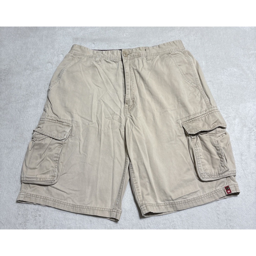 Ecko Unltd Cargo Shorts Men 34 Khaki Brown Utility Edison Cargo Vintage Y2K